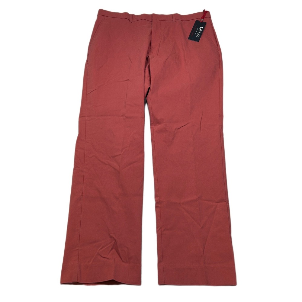 Tommy Hilfiger Performance Pants Mens 34x30 Red Modern-Fit‎ Flex Stretch NEW